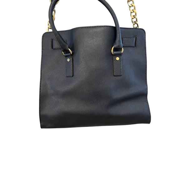 Michael Kors Hamilton Large Navy Saffiano Leather Handbag Crossbody Old Money - Picture 2 of 12